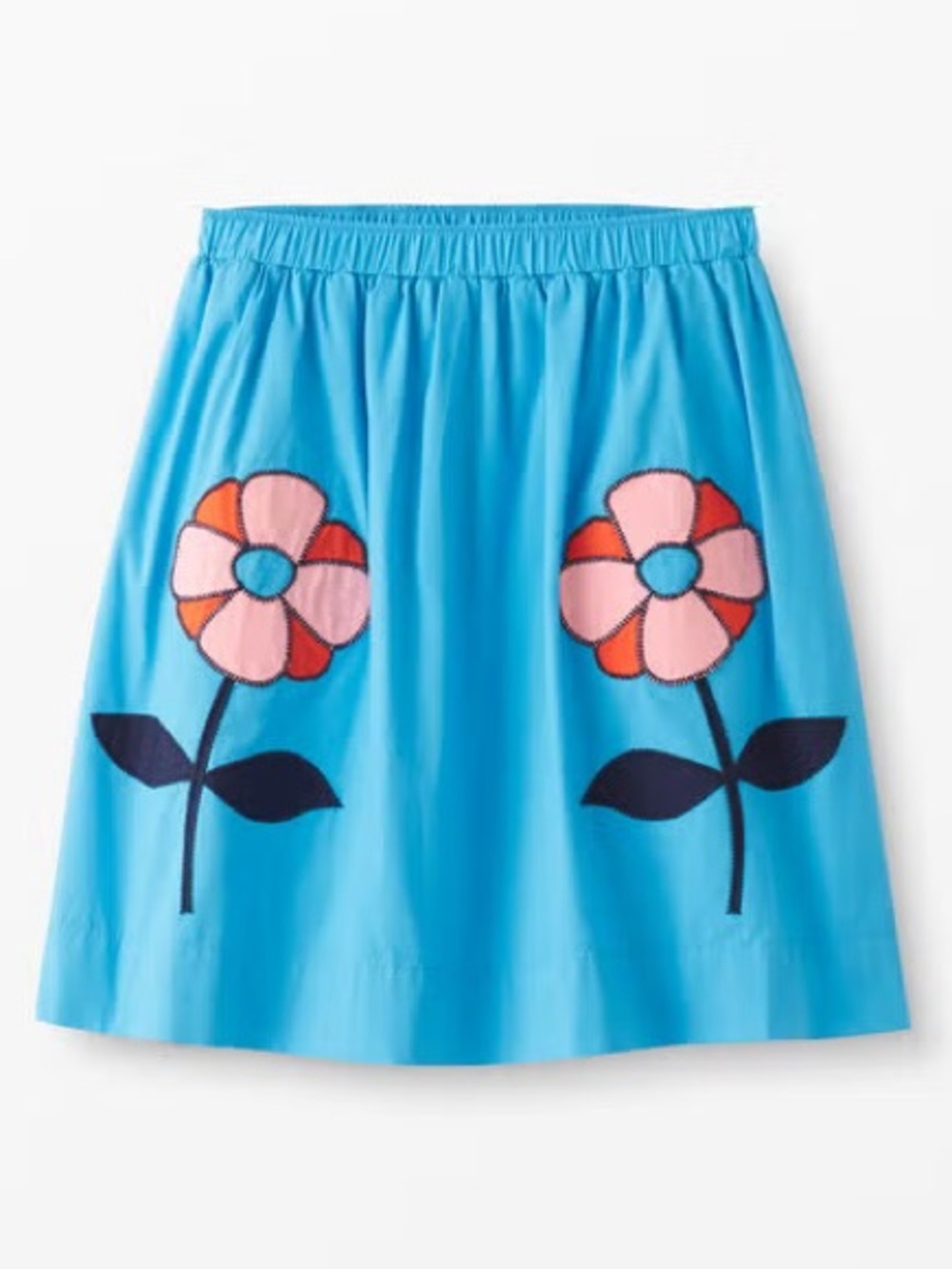 Hanna Andersson Cotton Poplin Floral Skirt size 8